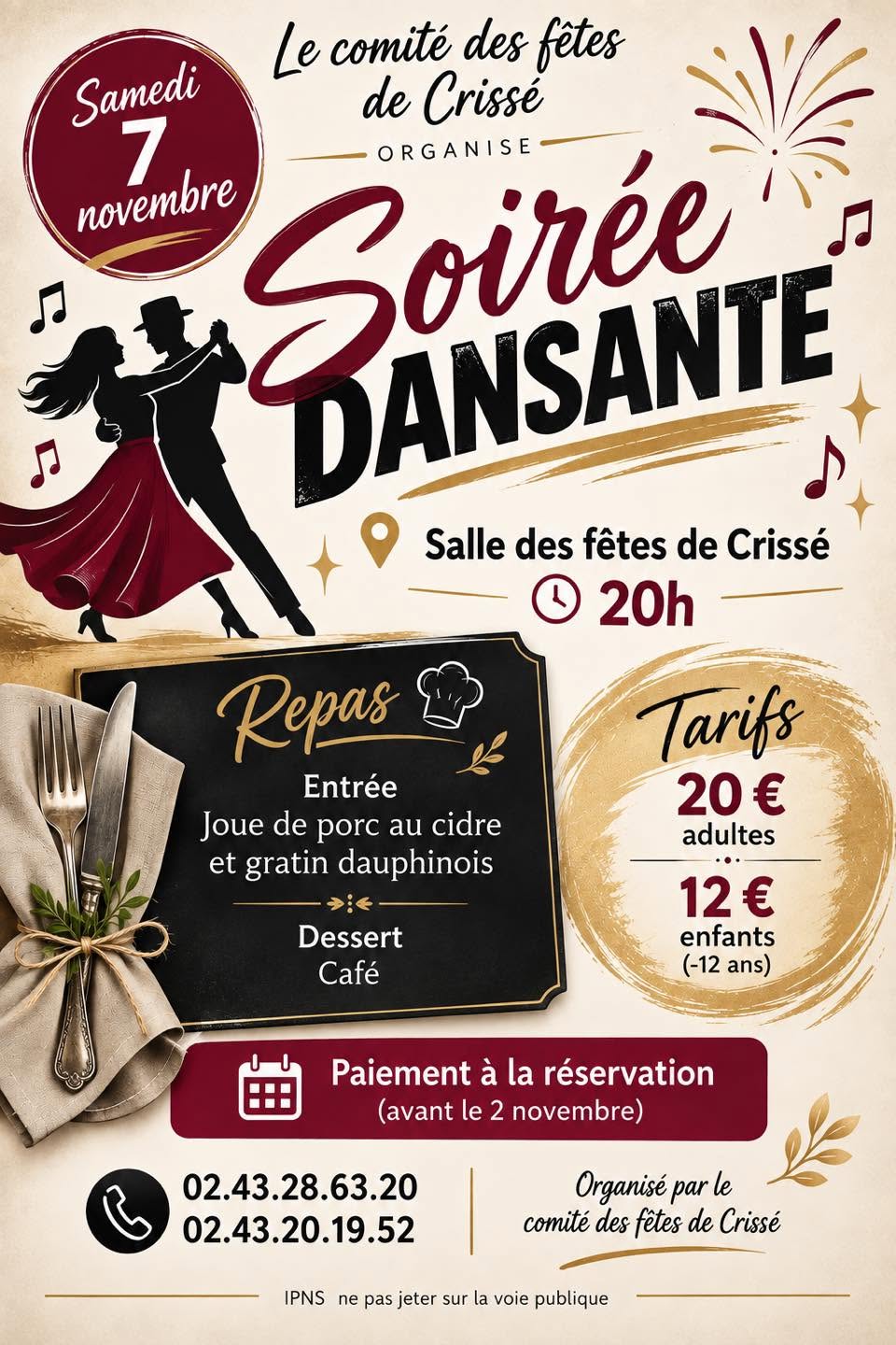 Soirée dansante – Crissé