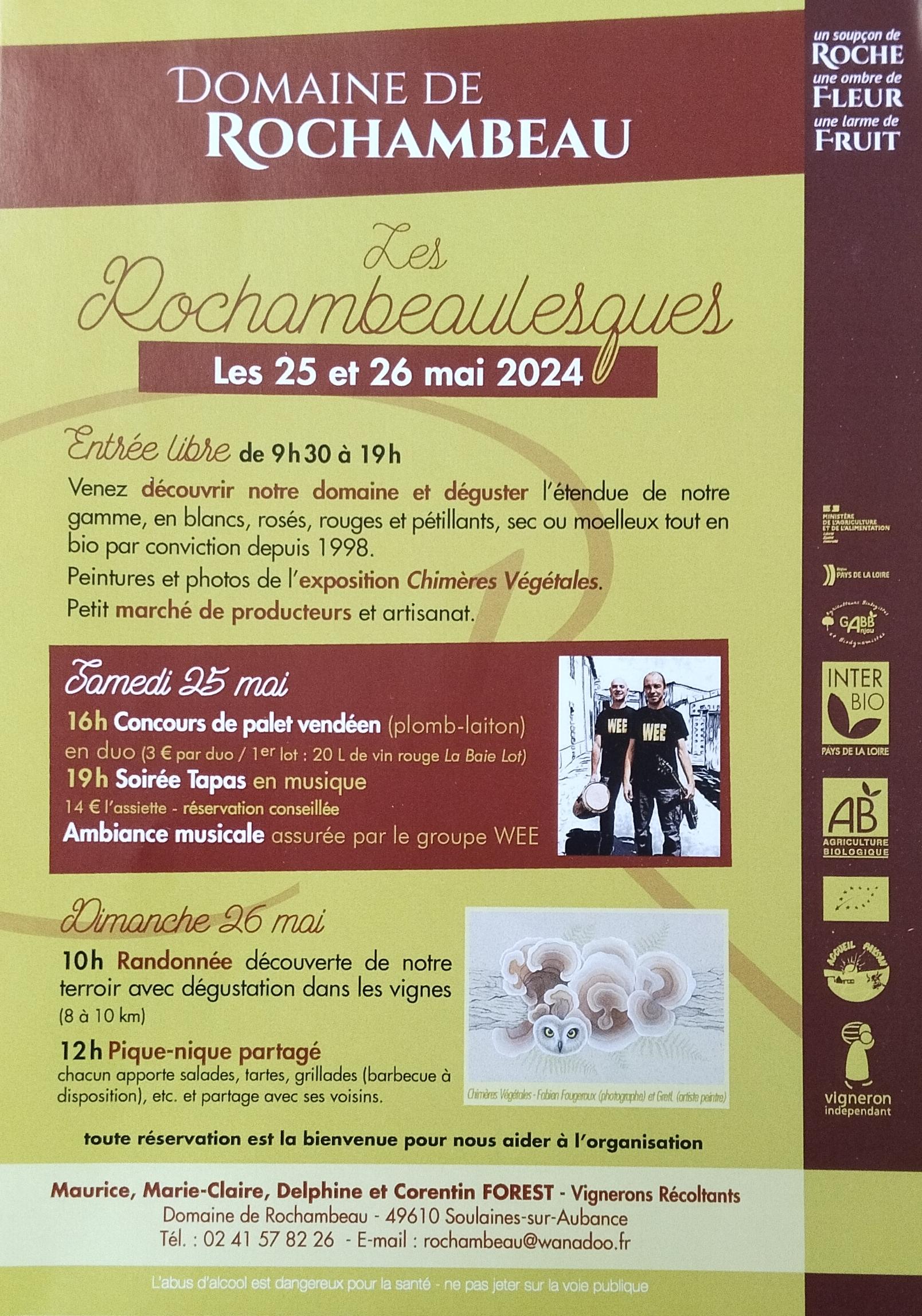 LES ROCHAMBEAULESQUES DE PRINTEMPS Du 25 au 26 mai 2024