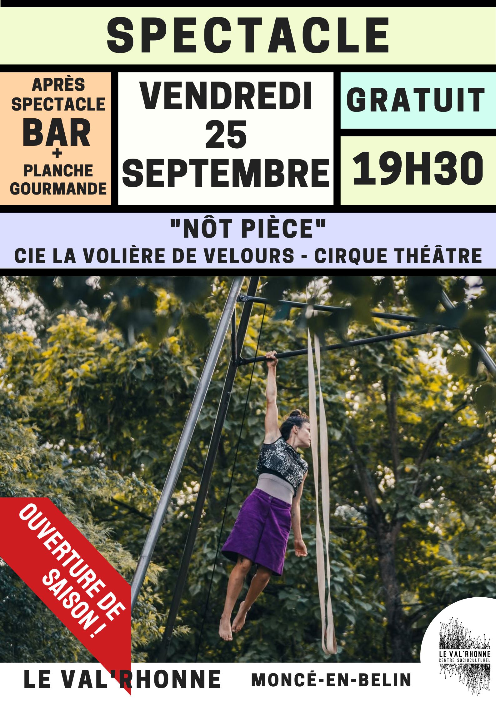 Spectacle « Nôt Pièce » par Cie La Volière de Velours (72) – Ouverture de saison
