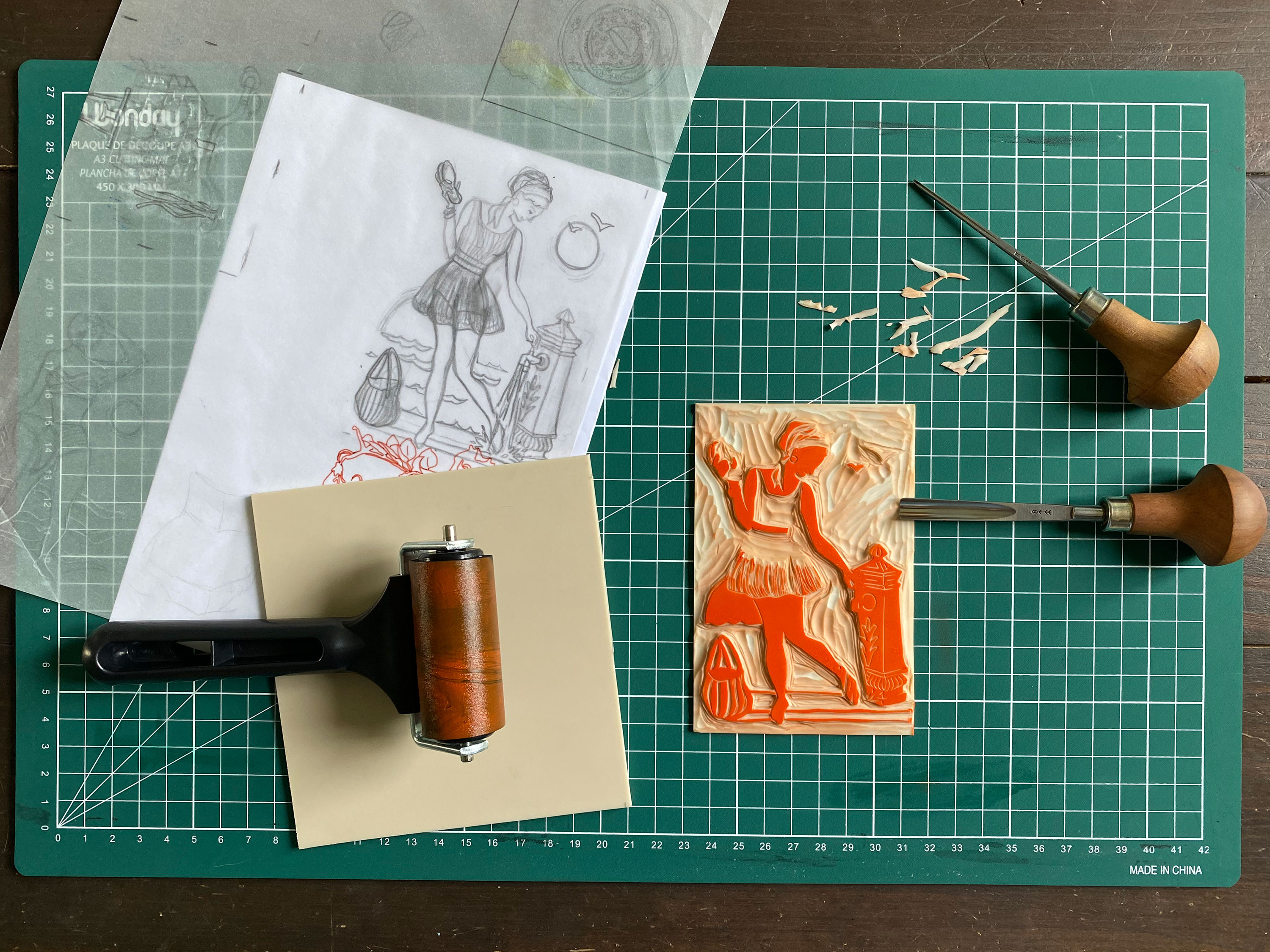 Réalisez votre première linogravure avec Julia