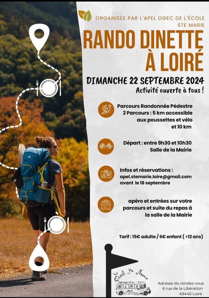 Rando Dinette - Loiré Le 22 sept 2024