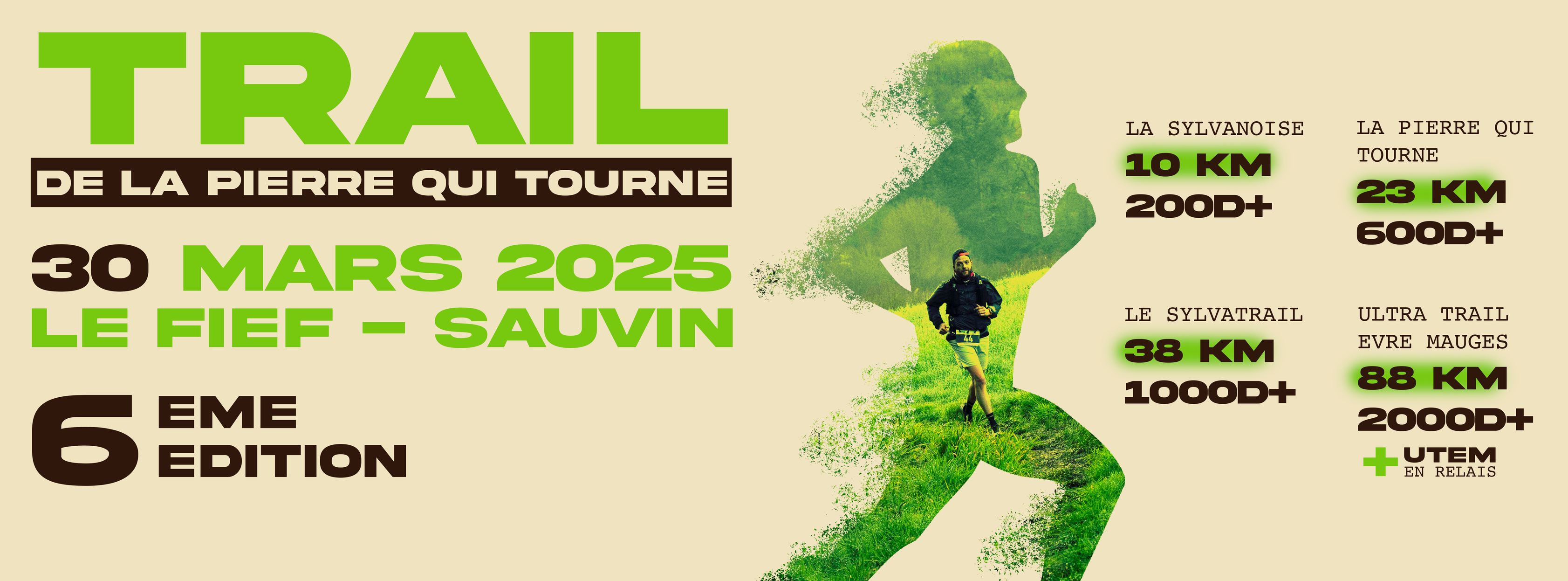 Trail de la Pierre qui Tourne, 6ème édition Le 30 mars 2025