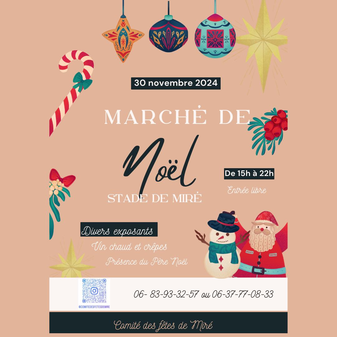 Marché de Noël à Miré Le 30 nov 2024