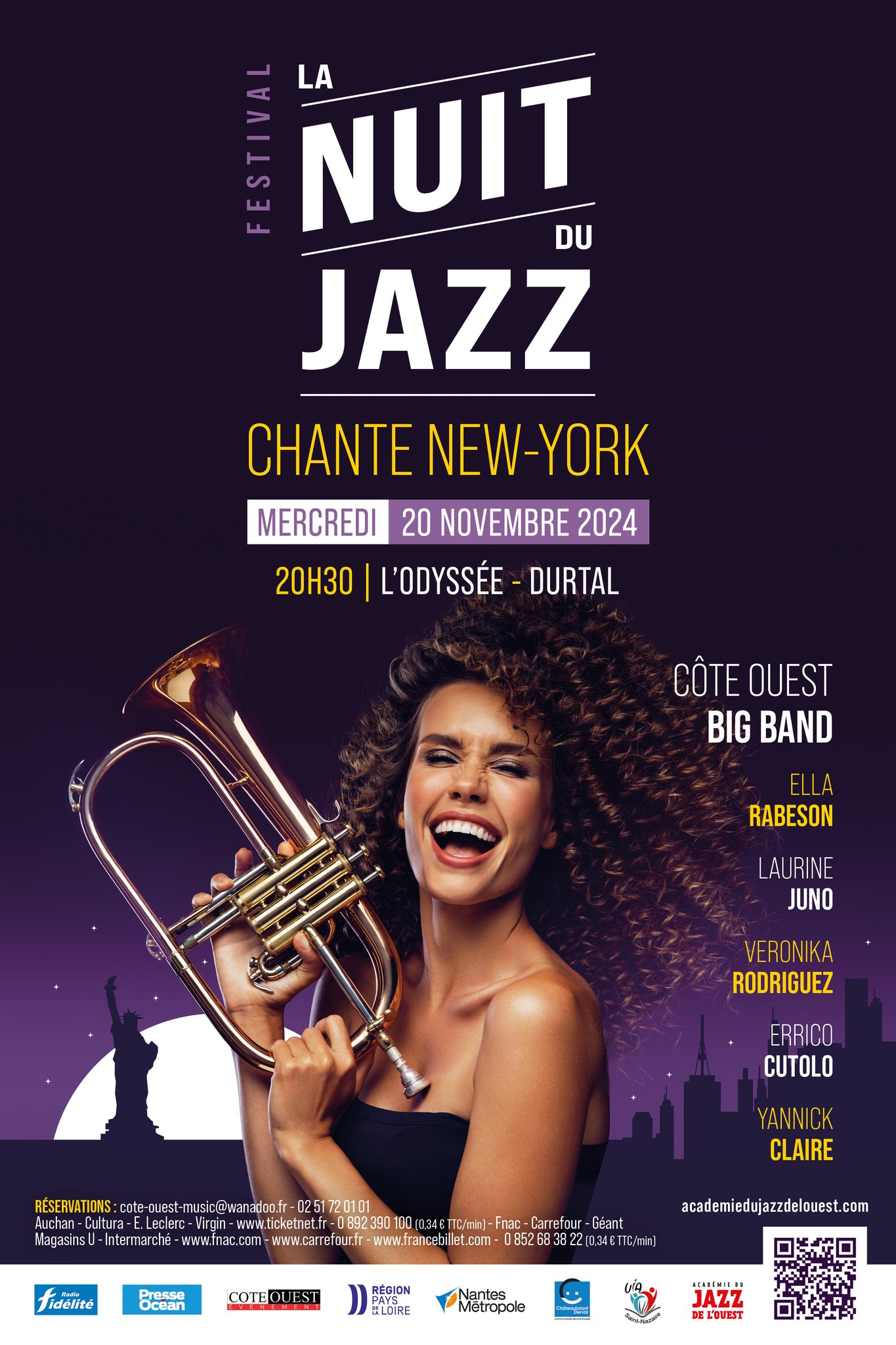 Festival La Nuit du Jazz chante New York - Côte Ouest Big... Le 20 nov 2024