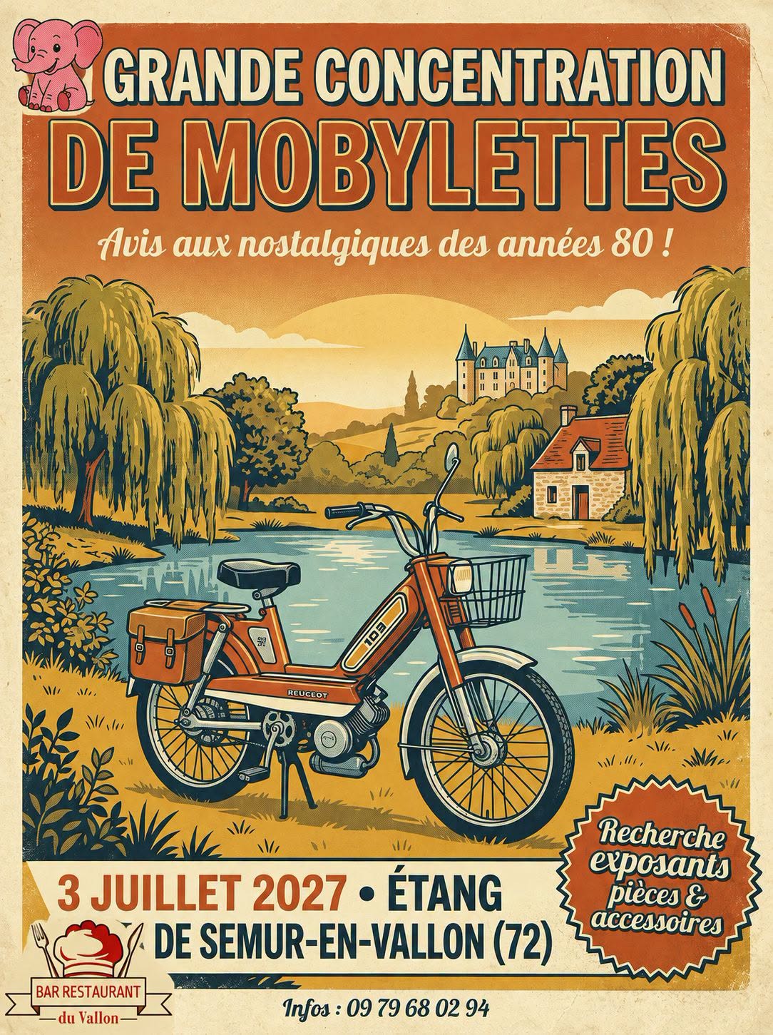 Grande concentration de mobylettes