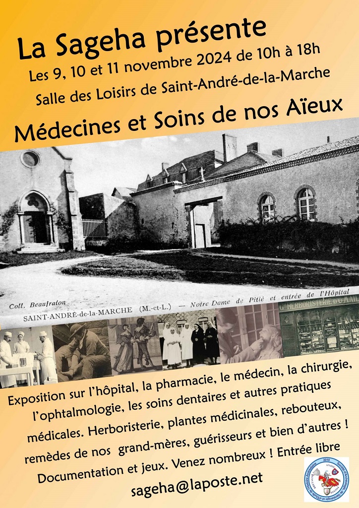 Exposition : Médecine et Soins de nos Aïeux Du 9 au 11 nov 2024