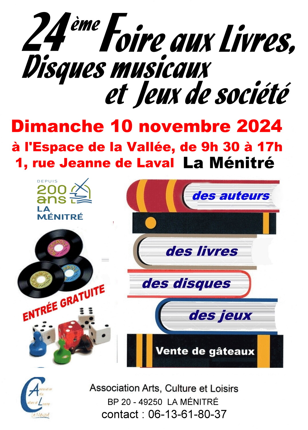 Foire aux Livres à La Ménitré Le 10 nov 2024