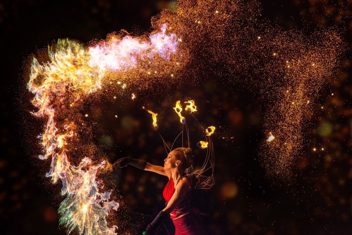 Spectacle de feu "Anima, la voix des flammes " à Baugé Le 6 juin 2025