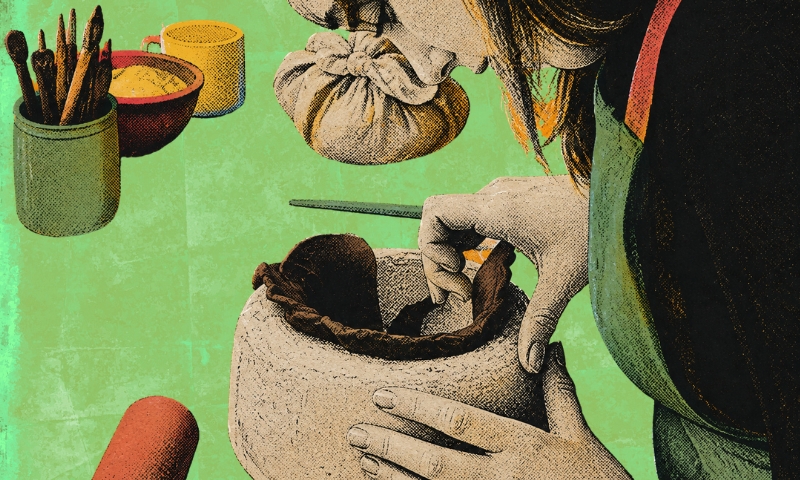 Atelier poterie – Les mains dans la terre