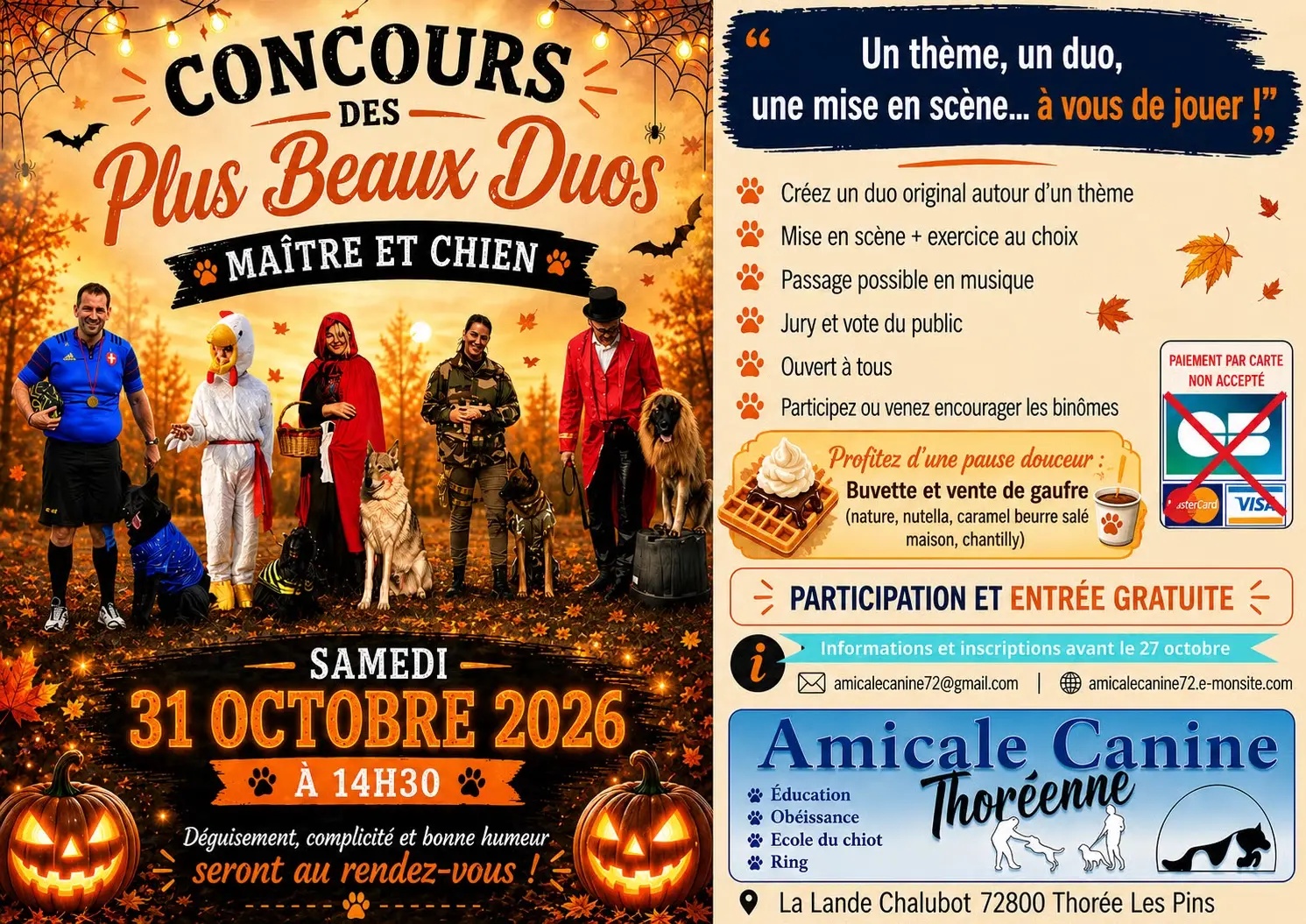Amicale Canine Thoréenne – Concours des Plus Beaux Duos – 6? édition