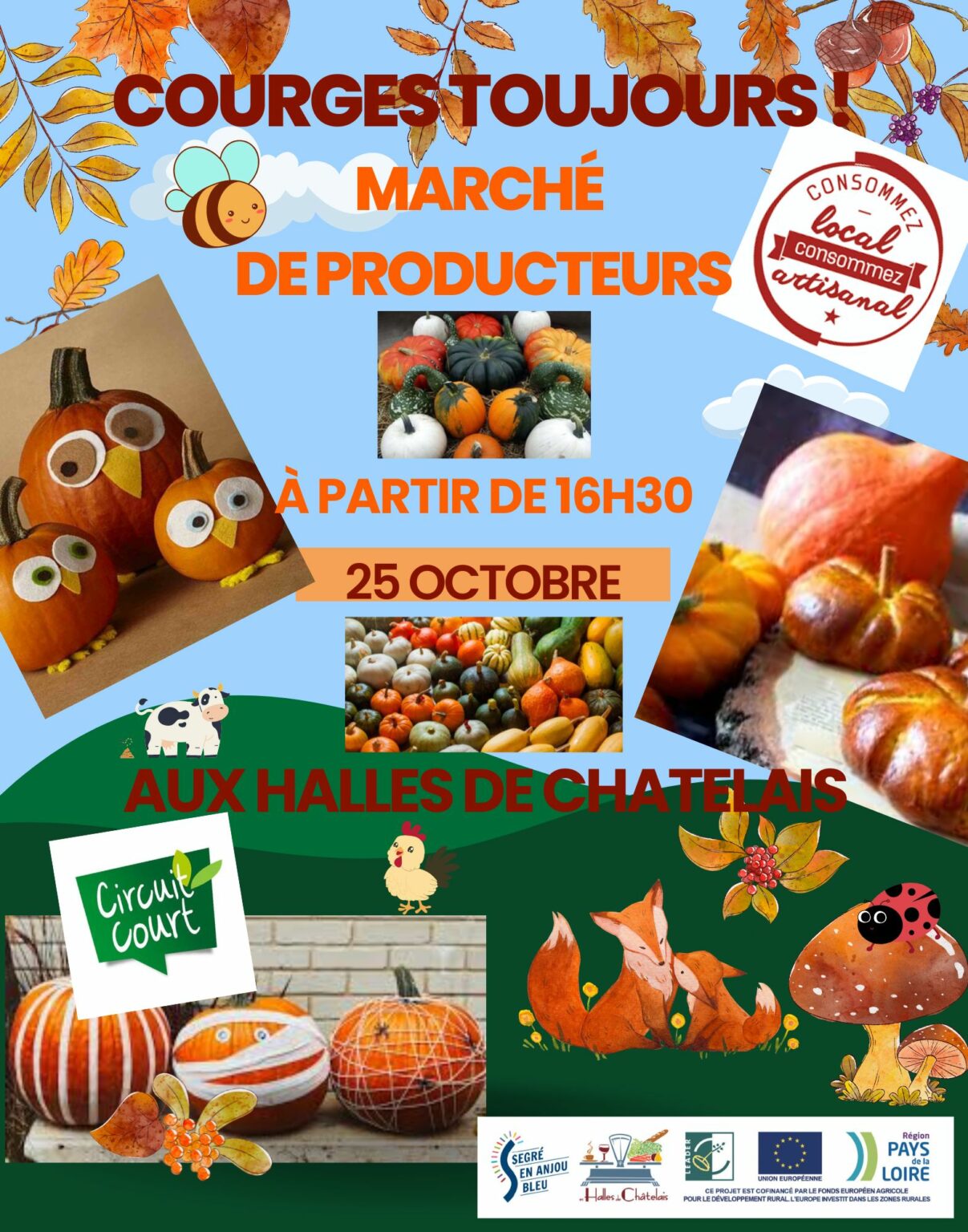 Courges toujours - Marché de producteurs à Châtelais Le 25 oct 2024