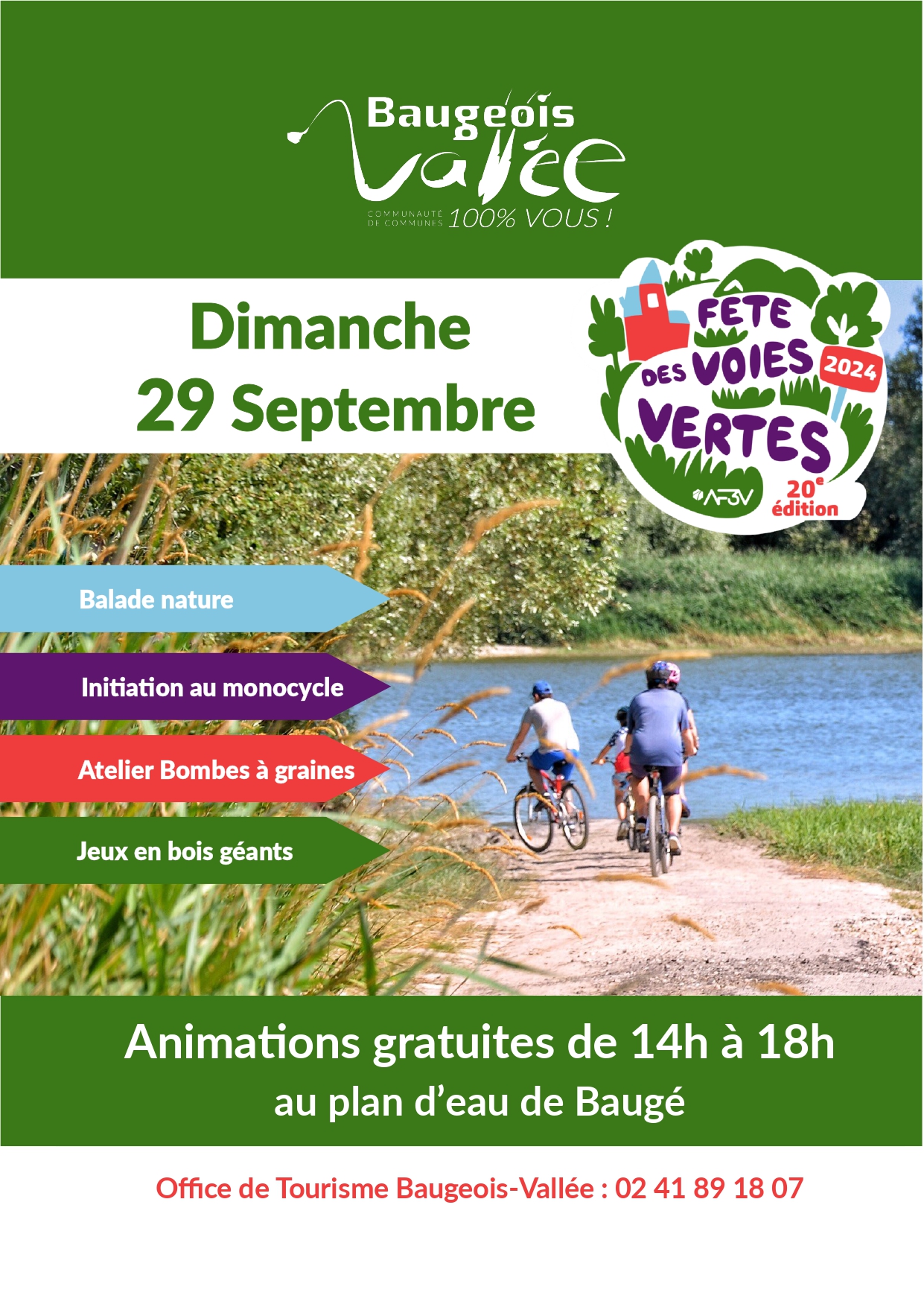 Fête des Voies Vertes à Baugé Le 29 sept 2024