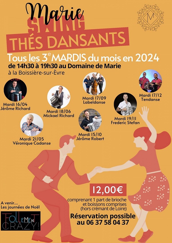 Mary Swing - Thés dansants Du 17 sept au 17 déc 2024