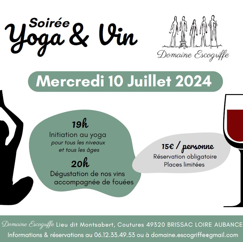 Soirée Yoga & Vin Le 10 juil 2024
