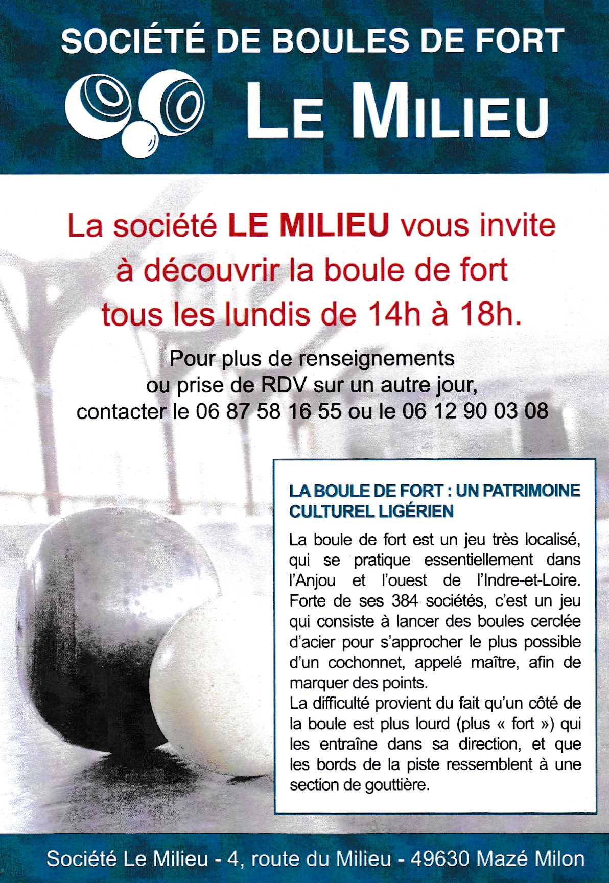 Découverte de la Boule de Fort à Mazé Du 1 janv au 31 déc 2024