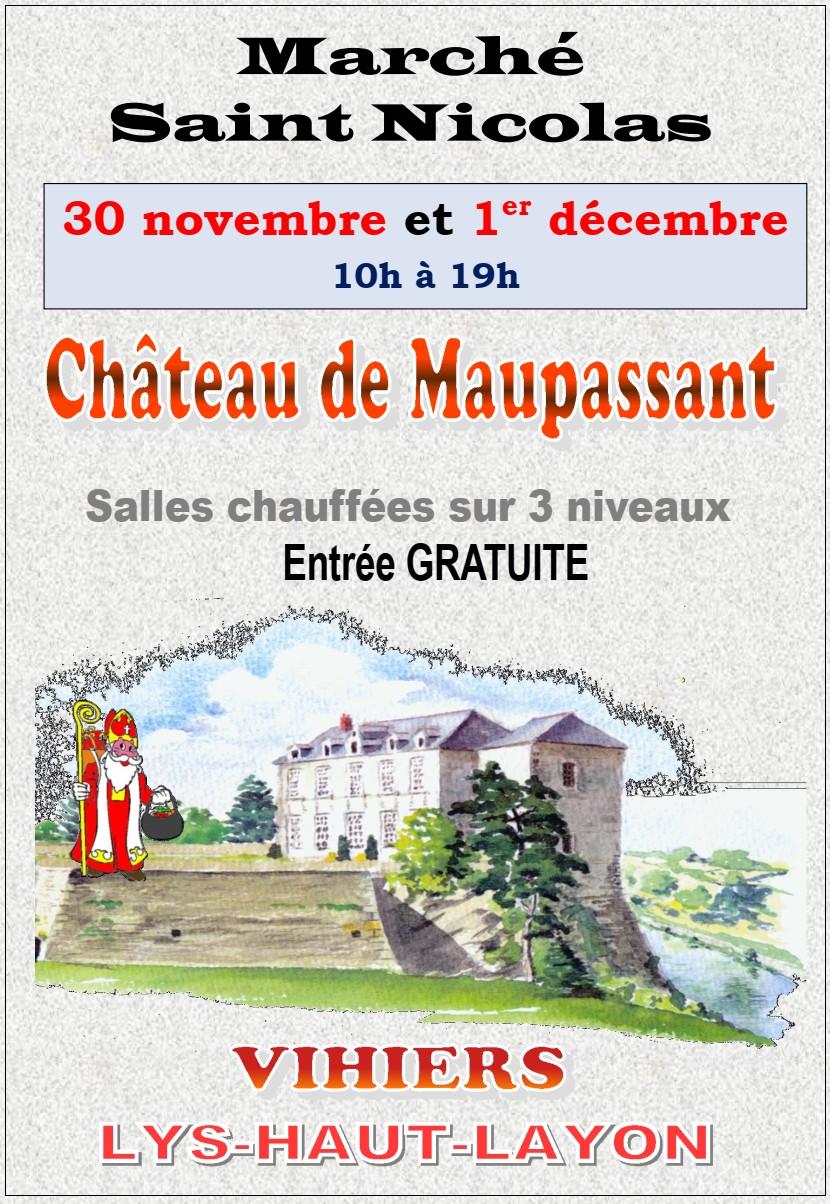 MARCHÉ SAINT-NICOLAS AU CHÂTEAU DE MAUPASSANT Du 30 nov au 1 déc 2024