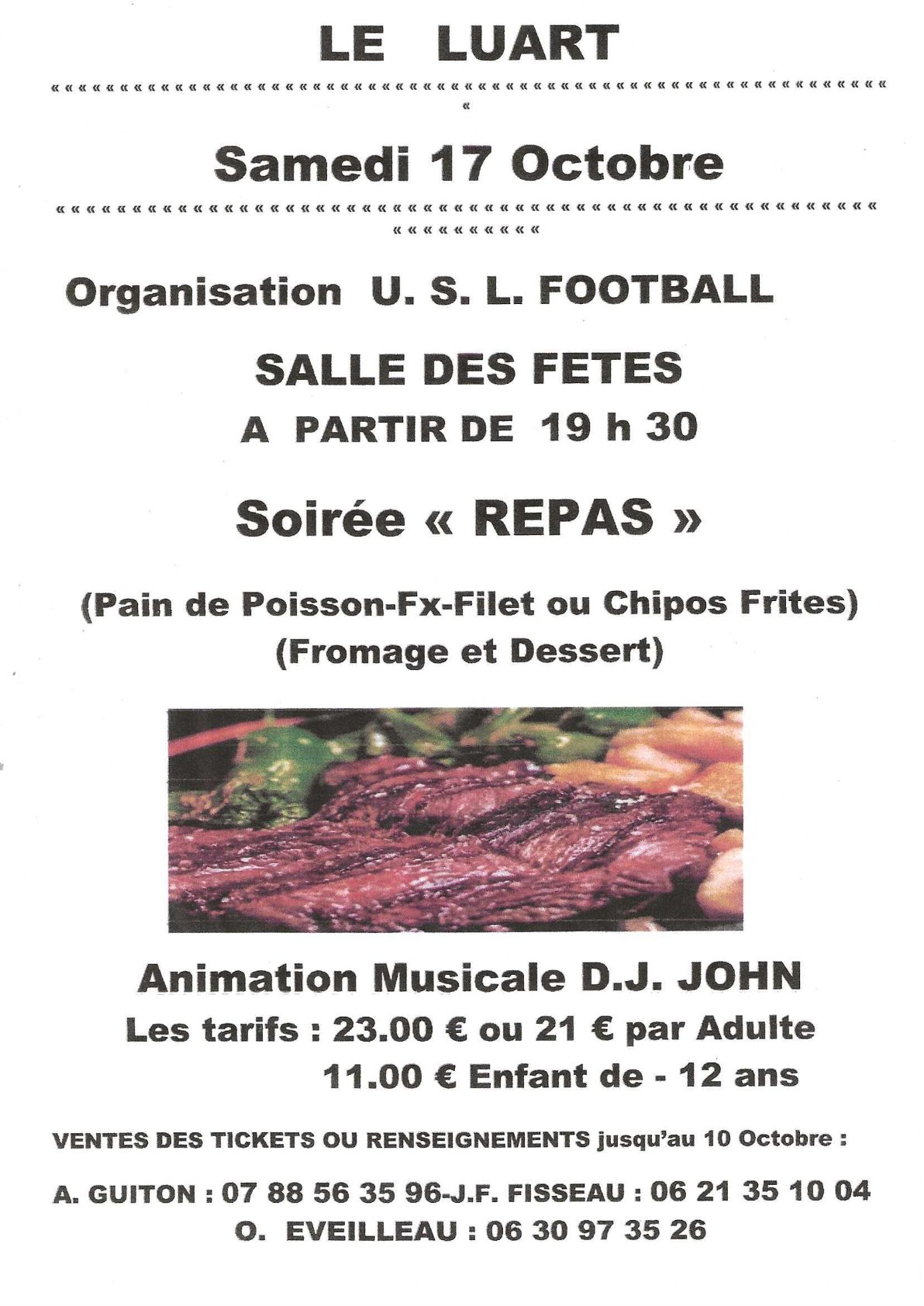 Soirée faux filets / frites