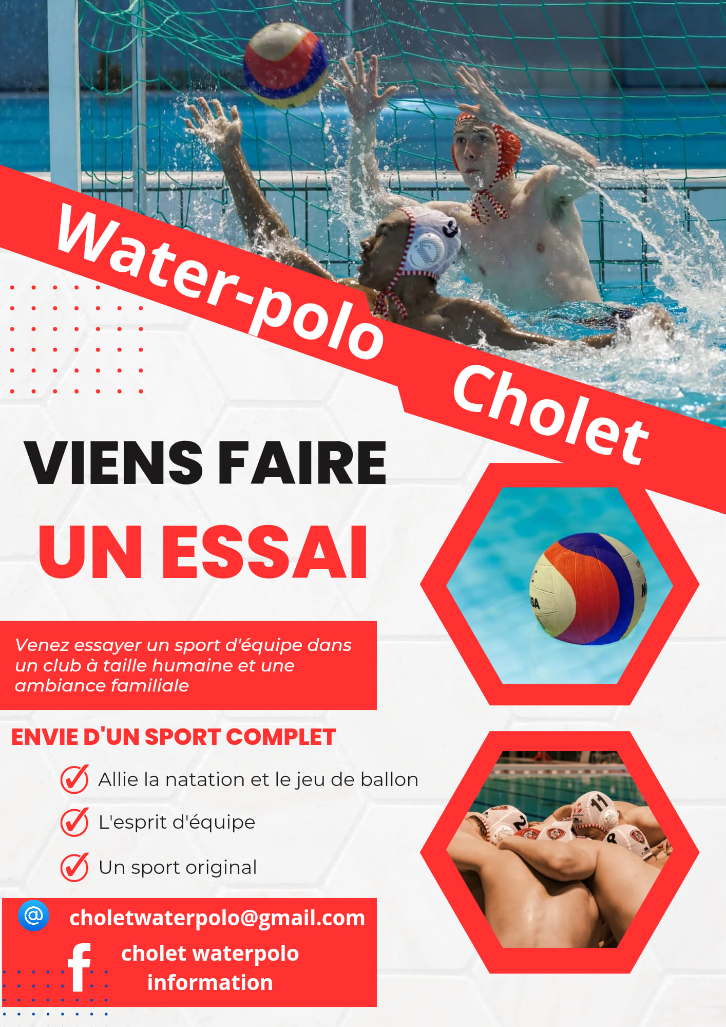 WATER-POLO - - ESSAI & DÉCOUVERTE Du 23/9/2024 au 26/6/2025